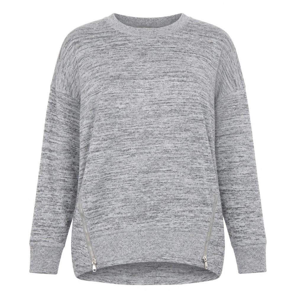 Peacocks Womens Grey Crew Neck Polyester Pullover Jumper Size 12