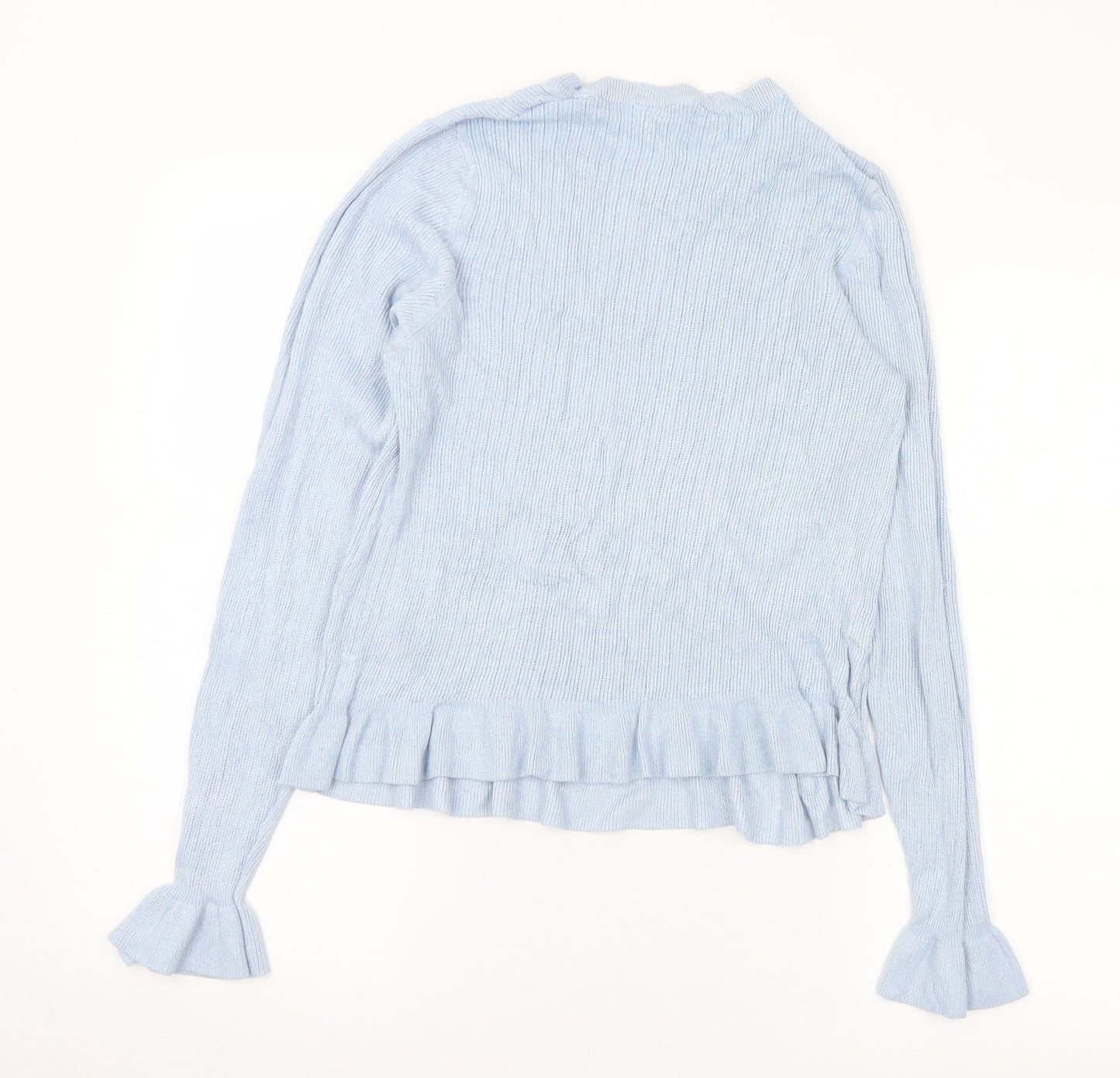 Select Womens Blue Crew Neck Viscose Pullover Jumper Size 18