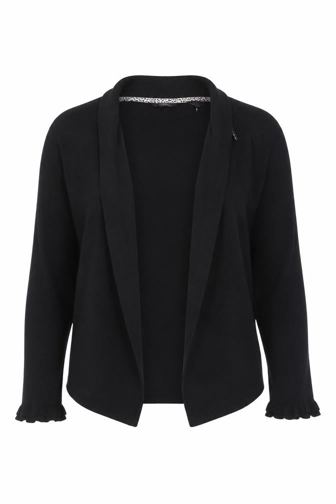 Star Womens Black Collared Viscose Cardigan Jumper Size 14