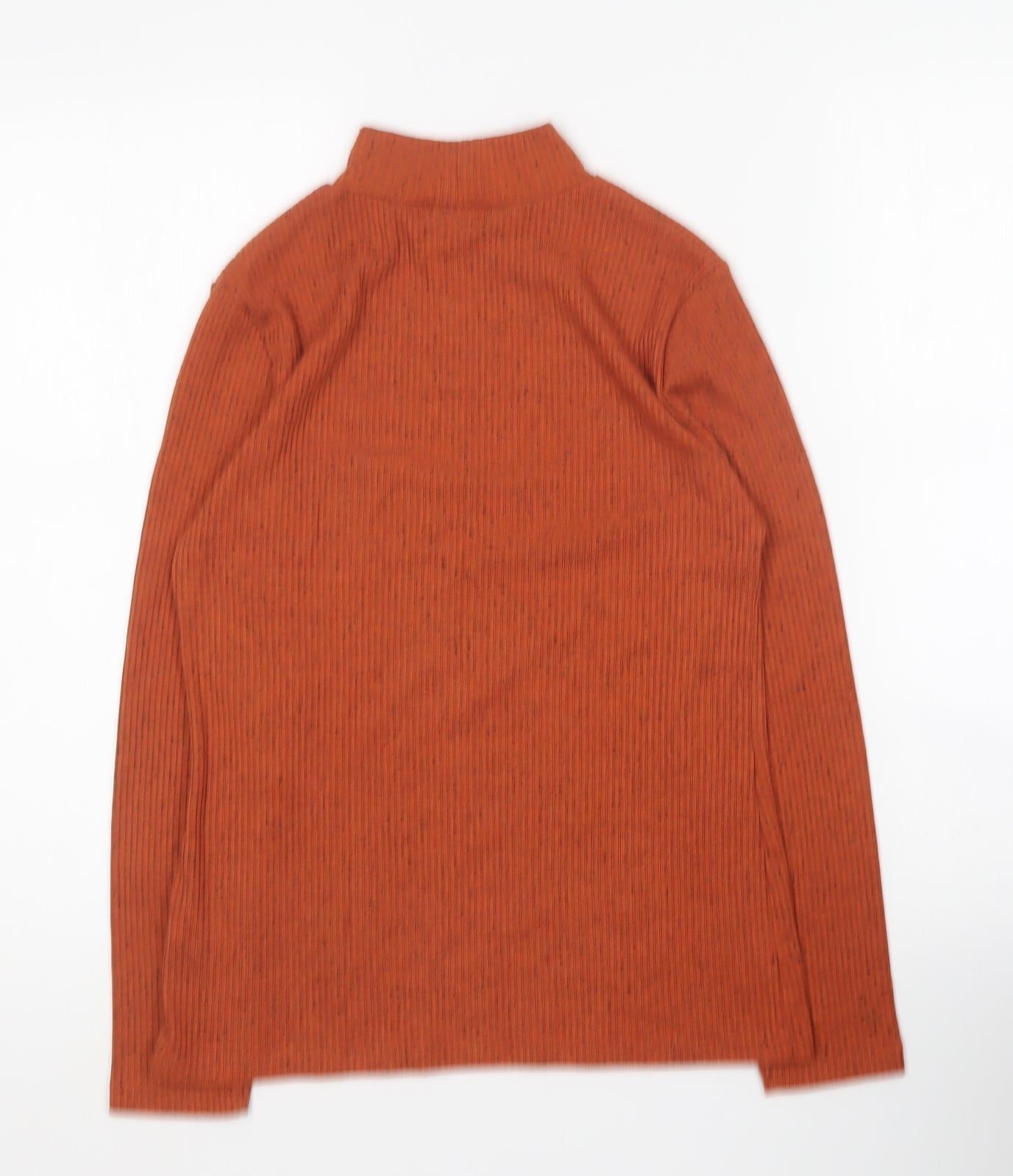 Papaya Womens Orange Crew Neck Polyester Pullover Jumper Size 12