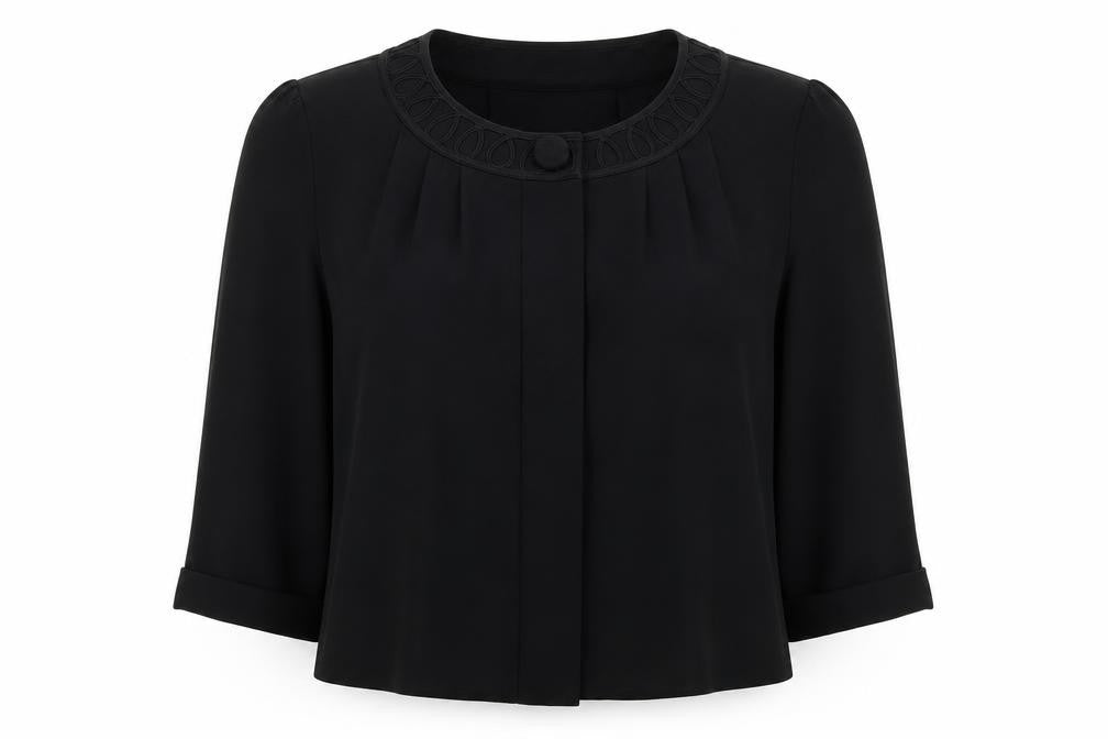 Nightingales Womens Black Jacket Size 8 Button