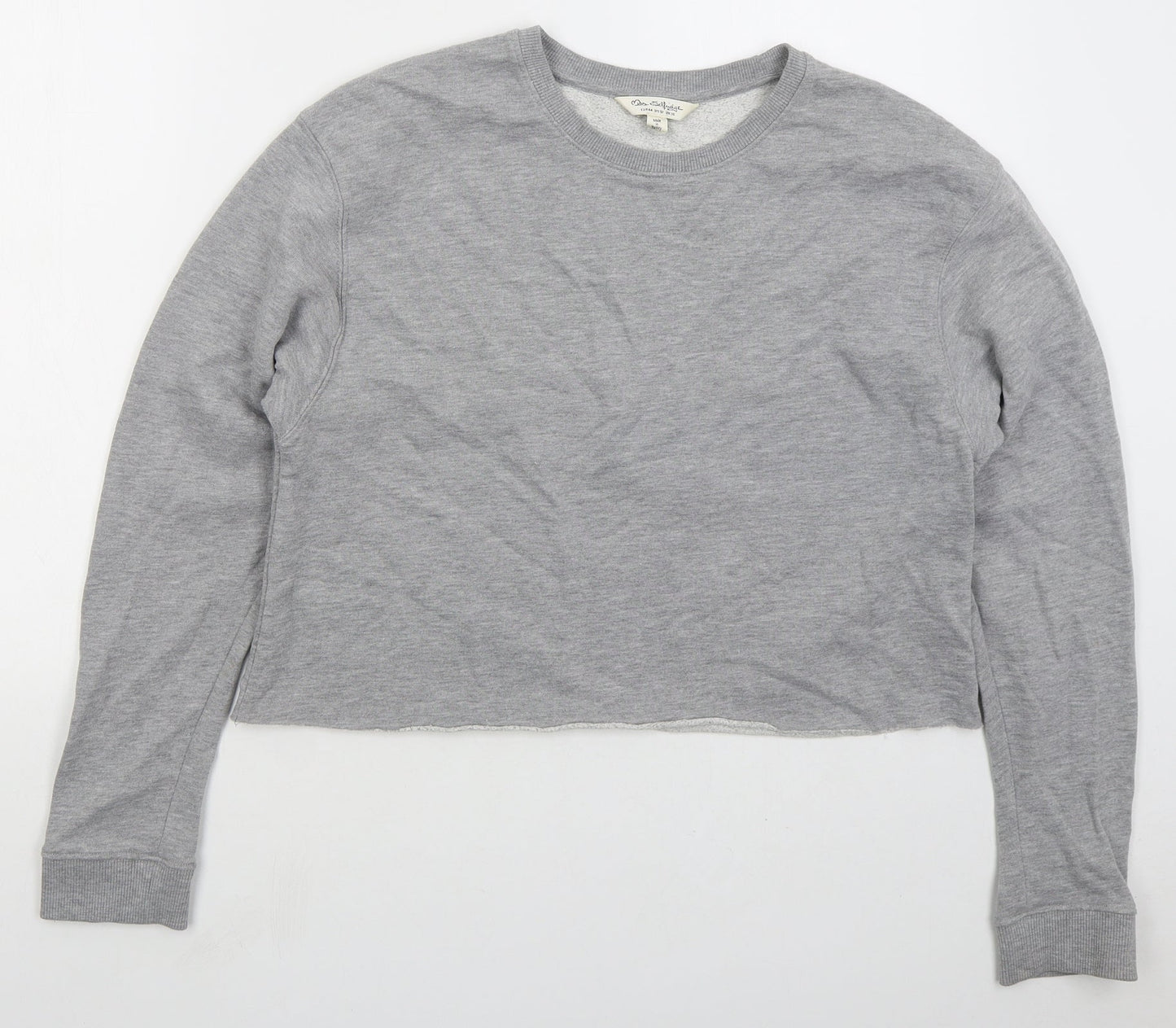 Miss Selfridge Womens Grey Cotton Pullover Sweatshirt Size 16 Pullover