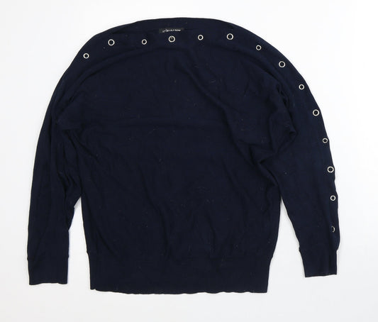 Debenhams Womens Blue Polyester Pullover Sweatshirt Size 12
