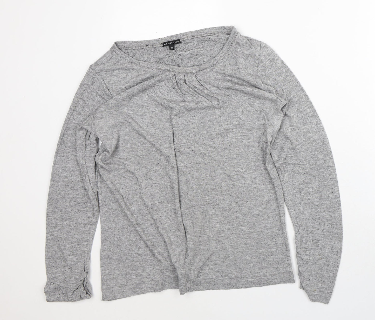 Marks and Spencer Womens Grey Viscose Pullover Sweatshirt Size 14