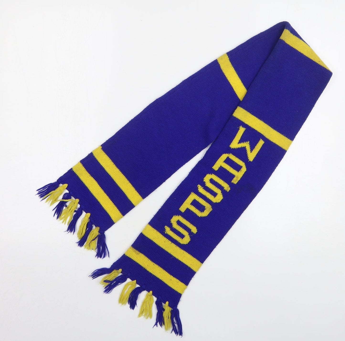 Preworn Mens Blue Striped Polyester Scarf Size Regular - Wasps