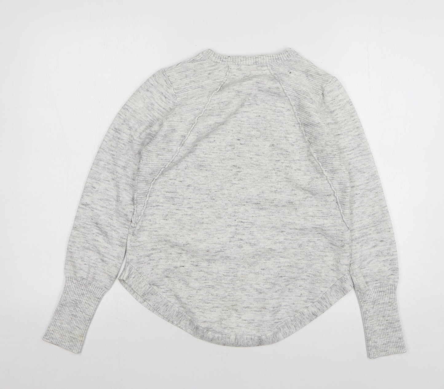 RD Style Womens Grey Round Neck Viscose Pullover Jumper Size S