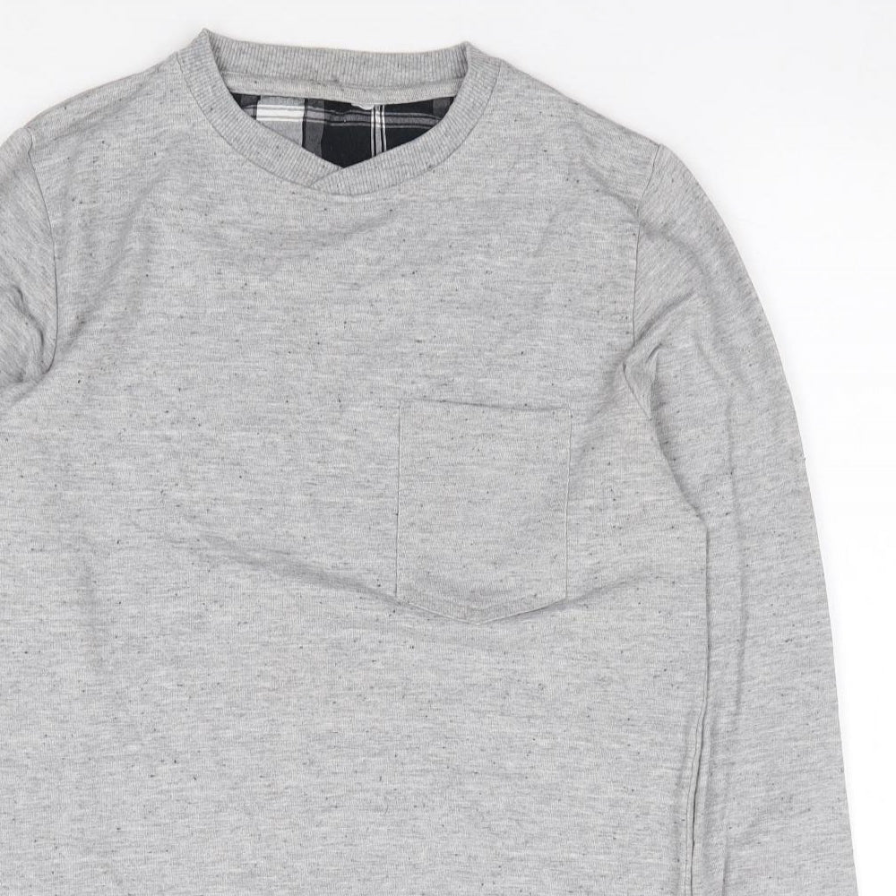 Preworn Mens Grey Polyester Pullover Sweatshirt Size S