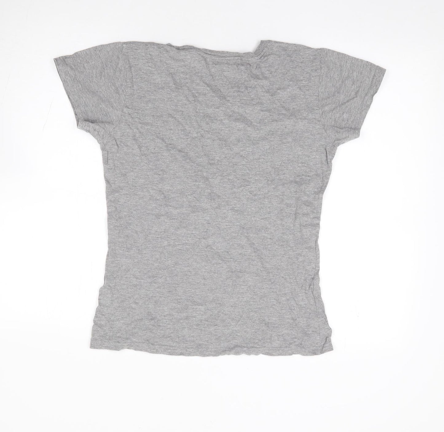 Chemistry Womens Grey 100% Cotton Jersey T-Shirt Size L Crew Neck