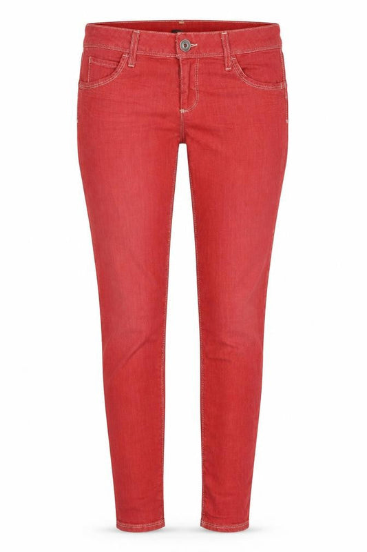 United Colors of Benetton Womens Red Cotton Skinny Jeans Size 32 L32 in Regular Zip