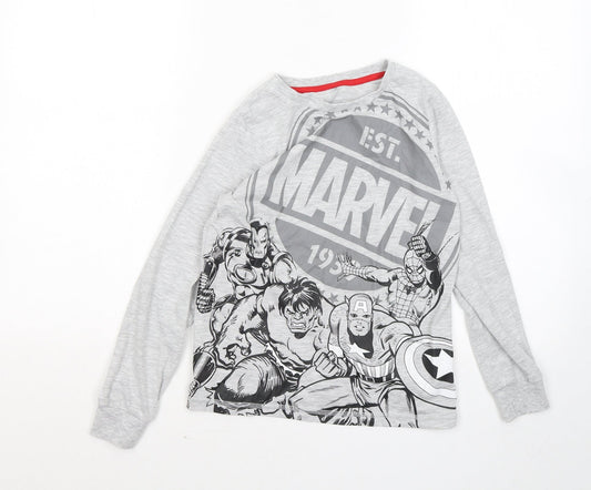 George Boys Grey Polyester Pullover Hoodie Size 9-10 Years - Marvel