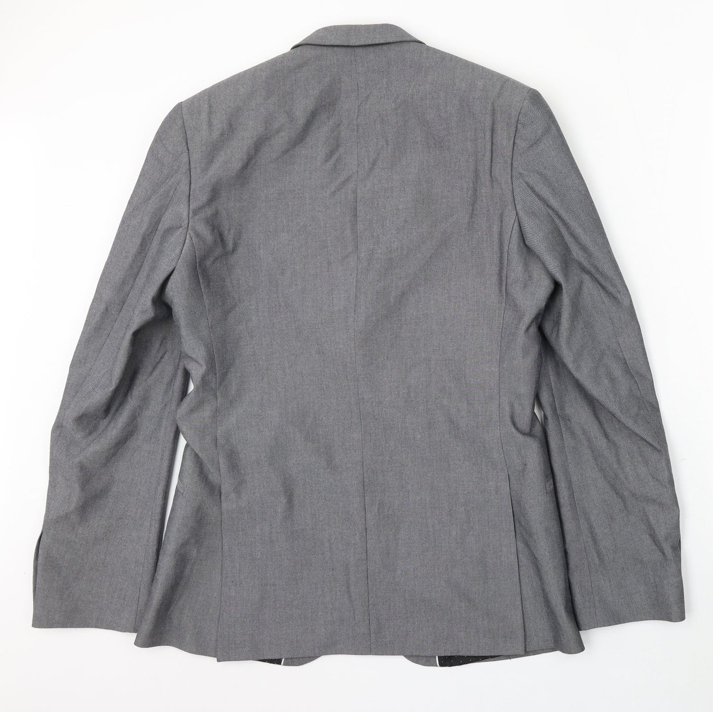 limehaus Mens Grey Polyester Jacket Suit Size 38