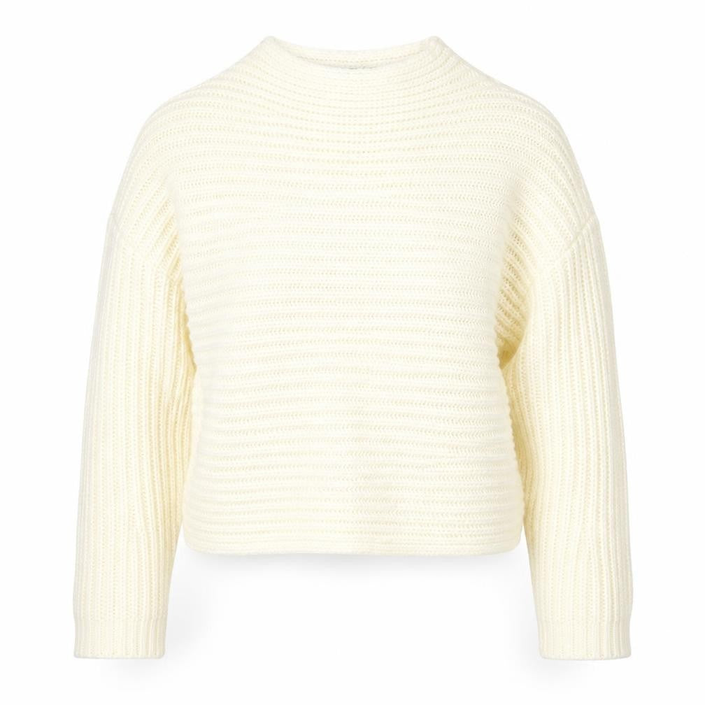 Full Circle Womens Ivory Round Neck Polyester Pullover Jumper Size M