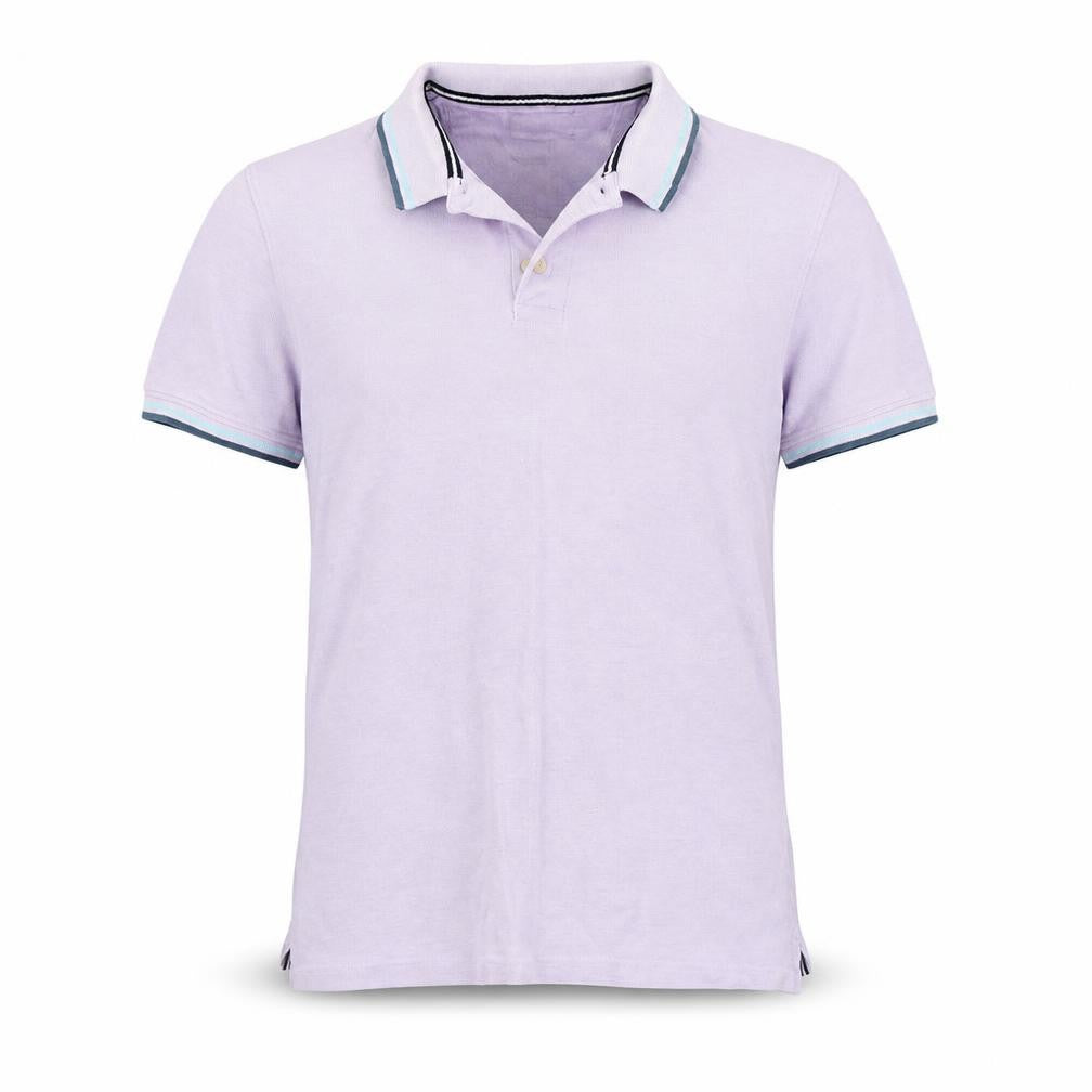 Maine Mens Purple Cotton Polo Size M Collared