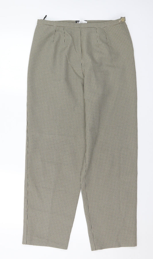 Sky Design Womens Multicoloured Houndstooth Polyester Trousers Size 14 L27 in Regular
