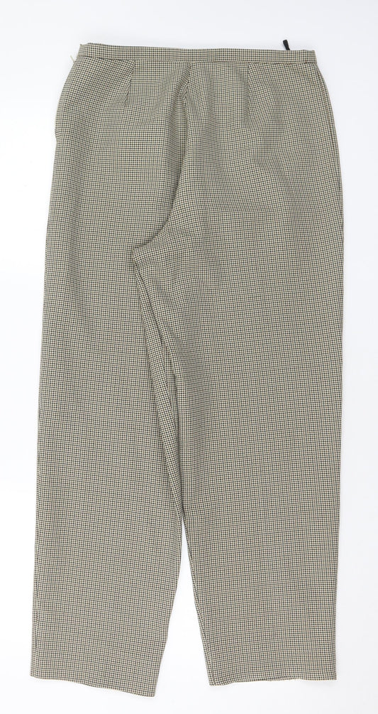 Sky Design Womens Multicoloured Houndstooth Polyester Trousers Size 14 L27 in Regular