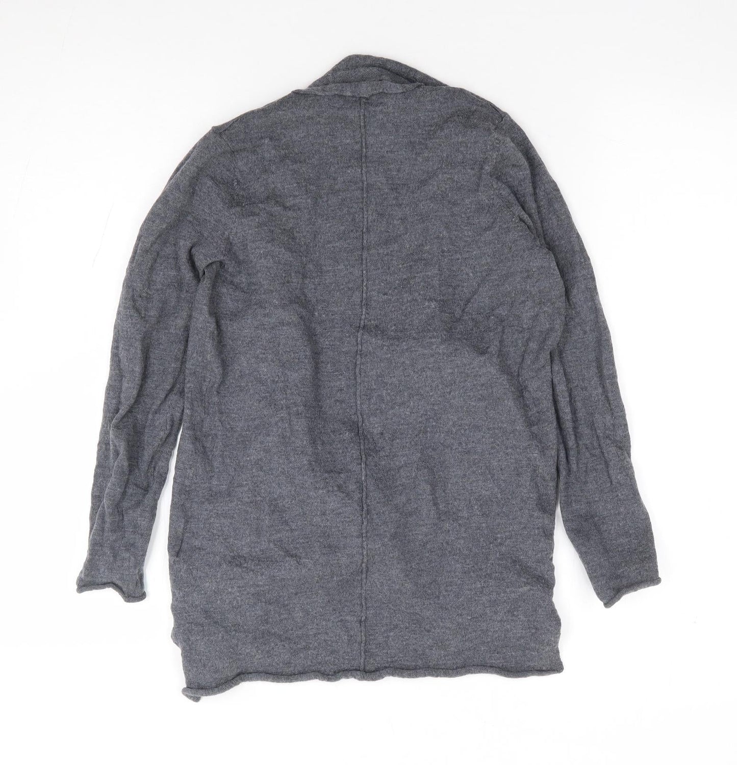 Cynthia Rowley Womens Grey V-Neck Wool Cardigan Jumper Size S