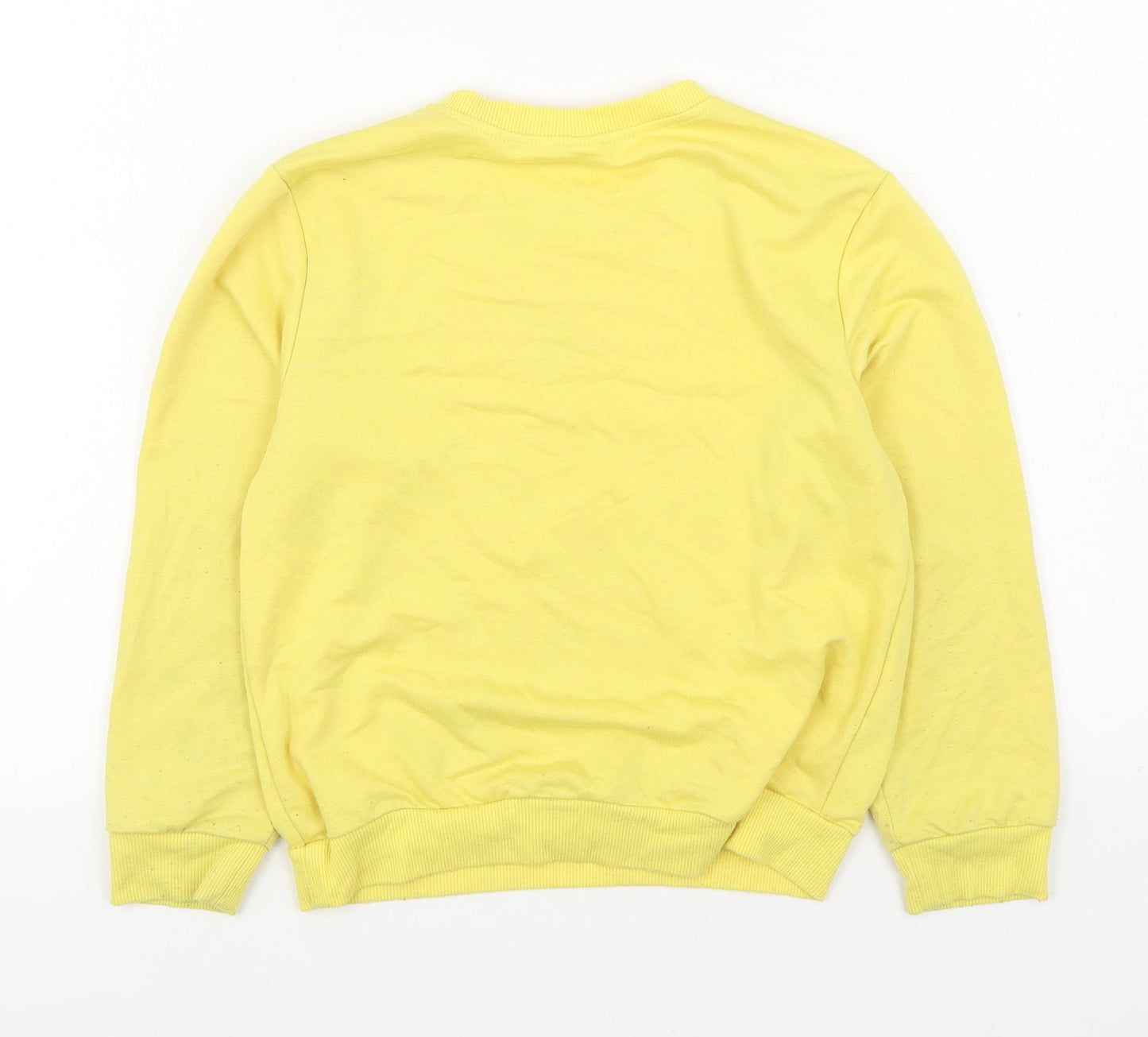 SheIn Girls Yellow Viscose Pullover Sweatshirt Size 8-9 Years Pullover