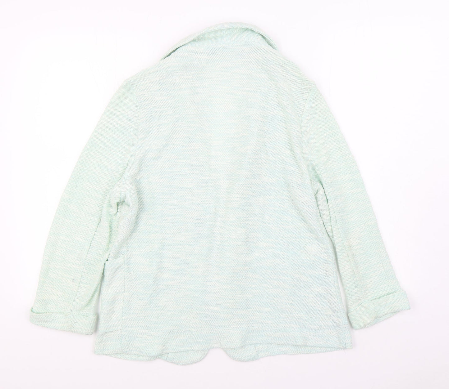 New Look Womens Green V-Neck Polyester Cardigan Jumper Size 14