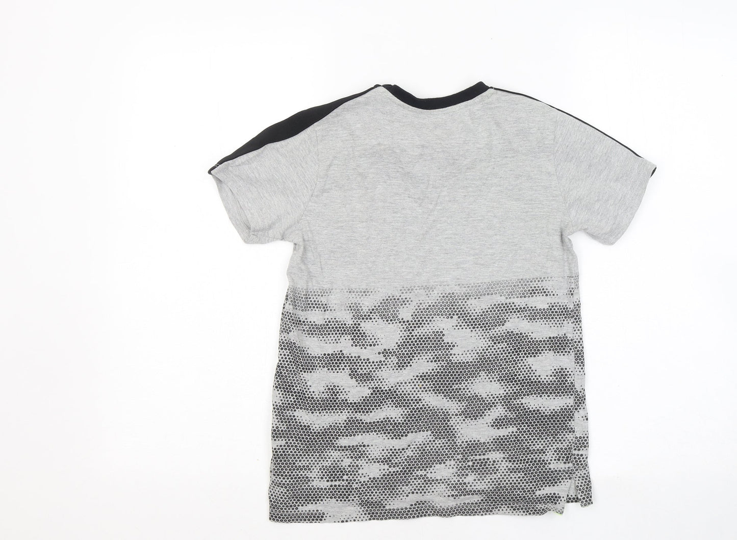 Pep&Co Boys Grey Cotton Basic T-Shirt Size 10-11 Years Round Neck - gENERATION