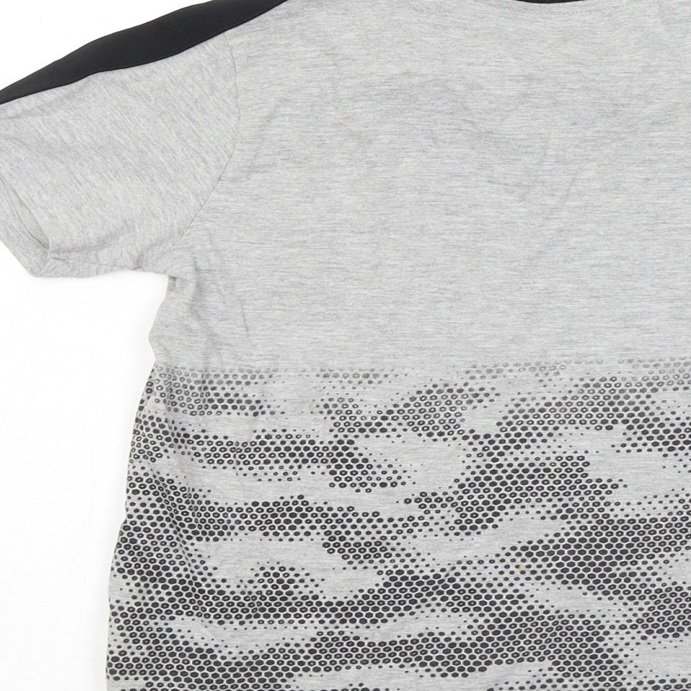 Pep&Co Boys Grey Cotton Basic T-Shirt Size 10-11 Years Round Neck - gENERATION