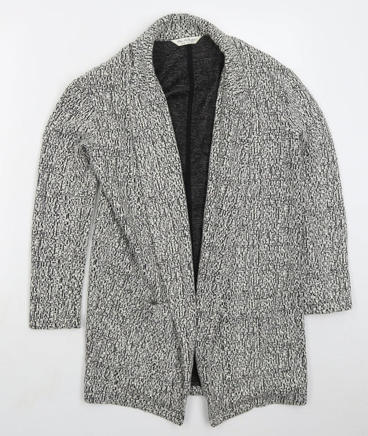 Miss Selfridge Womens White Geometric Jacket Size 8 - Black and White