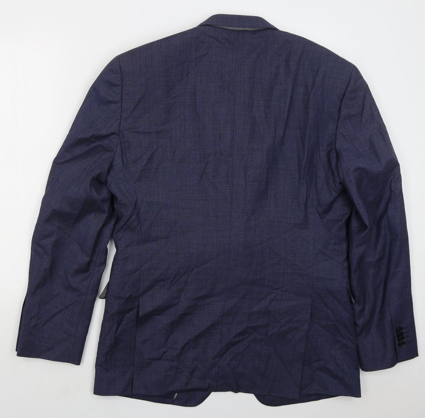 Barkers Mens Blue Polyester Jacket Suit Jacket Size 40