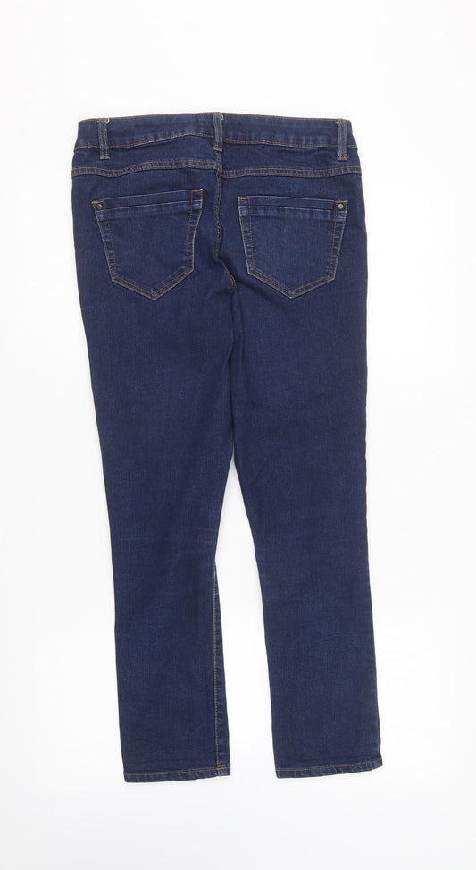 George Womens Blue Cotton Skinny Jeans Size 10 L24 in Regular