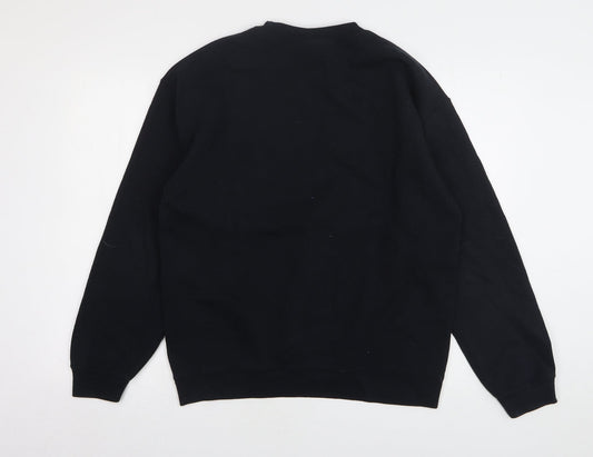 Tunni Mens Black Cotton Pullover Sweatshirt Size M