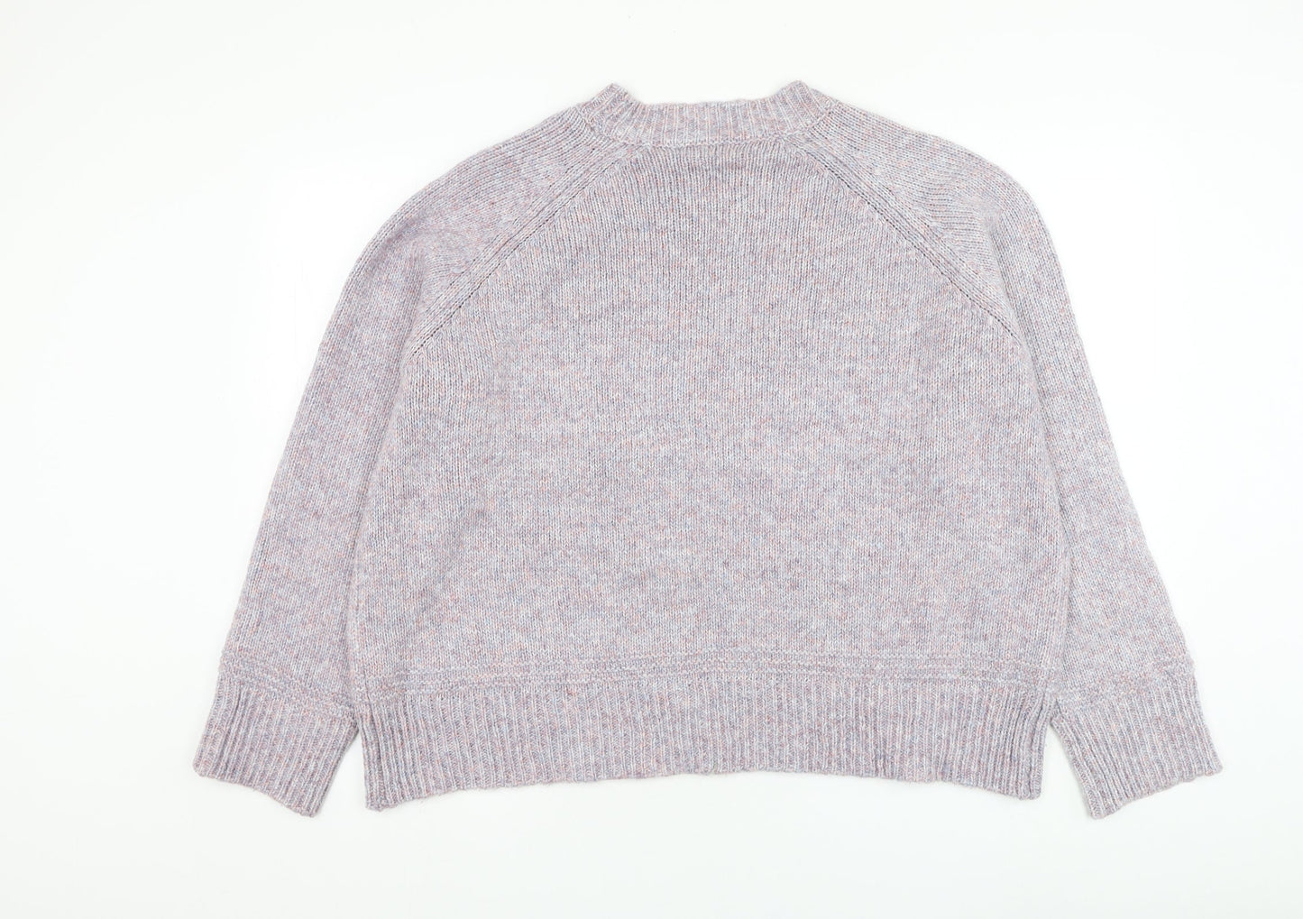 Oasis Womens Purple Round Neck Acrylic Pullover Jumper Size XL