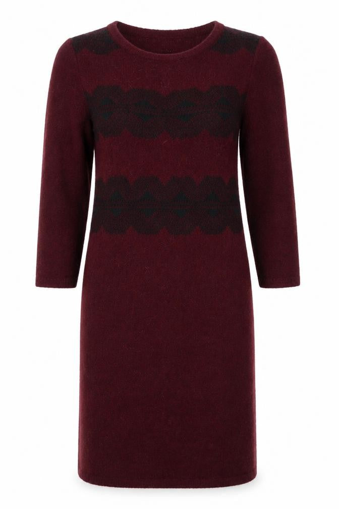 Marks and Spencer Womens Purple Acrylic Jumper Dress Size 10 Round Neck