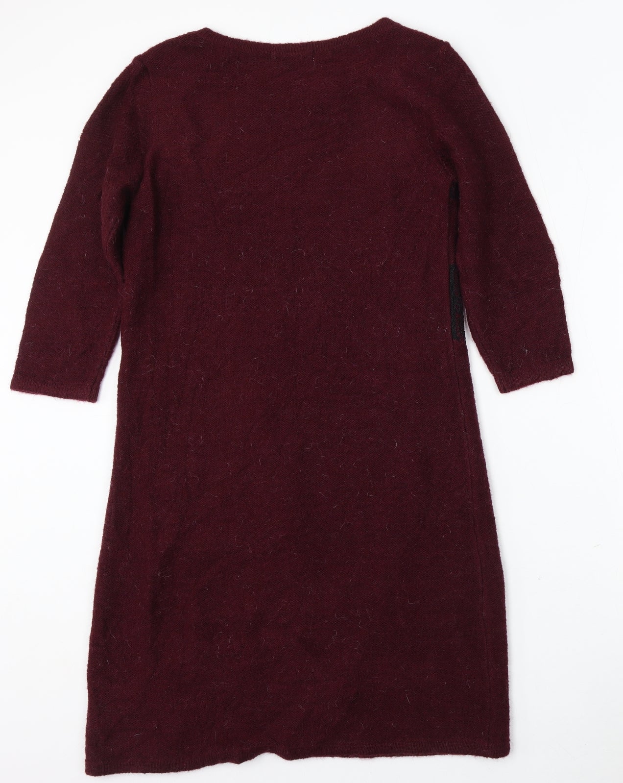 Marks and Spencer Womens Purple Acrylic Jumper Dress Size 10 Round Neck