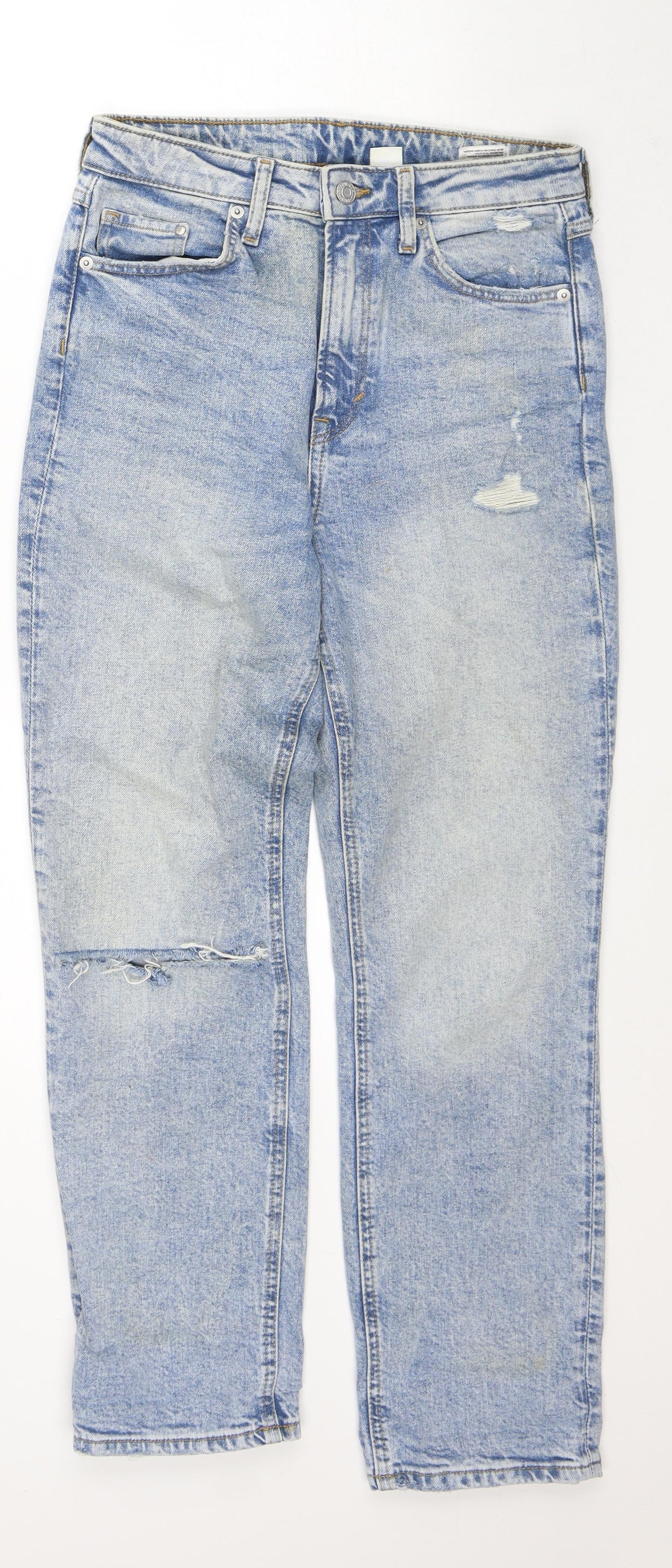 &Denim Womens Blue Cotton Tapered Jeans Size 8 L26 in Slim