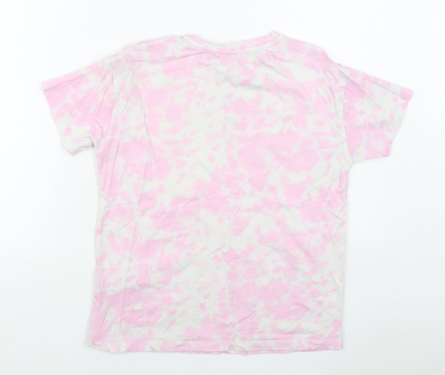 Primark Girls Pink 100% Cotton Basic T-Shirt Size 9-10 Years Round Neck Pullover