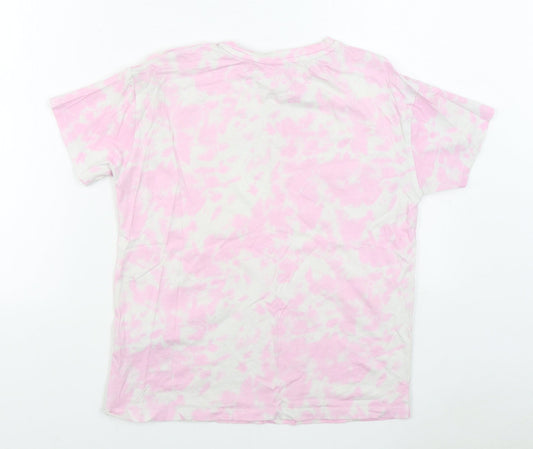 Primark Girls Pink 100% Cotton Basic T-Shirt Size 9-10 Years Round Neck Pullover