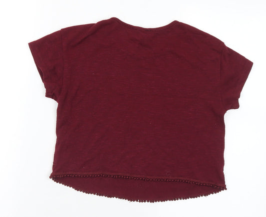 New Look Girls Red Round Neck Polyester Vest Jumper Size 10-11 Years