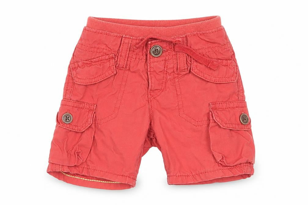Gap Boys Red Cotton Cropped Trousers Size 0-3 Months Drawstring
