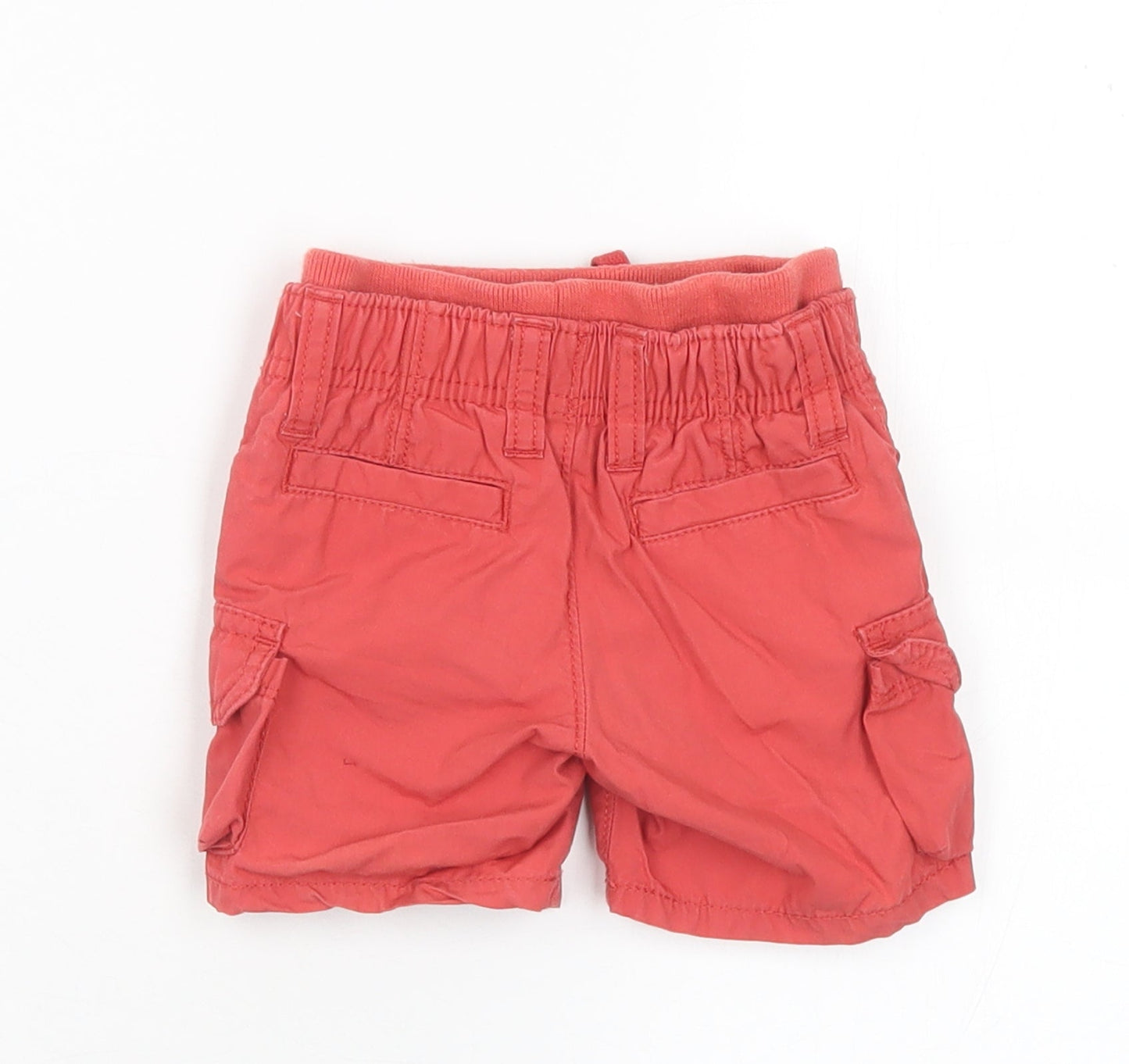 Gap Boys Red Cotton Cropped Trousers Size 0-3 Months Drawstring