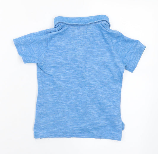Gap Boys Blue Polyester Basic Polo Size 4 Years Collared