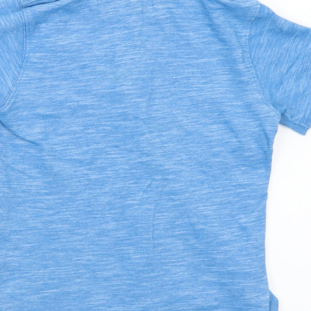 Gap Boys Blue Polyester Basic Polo Size 4 Years Collared