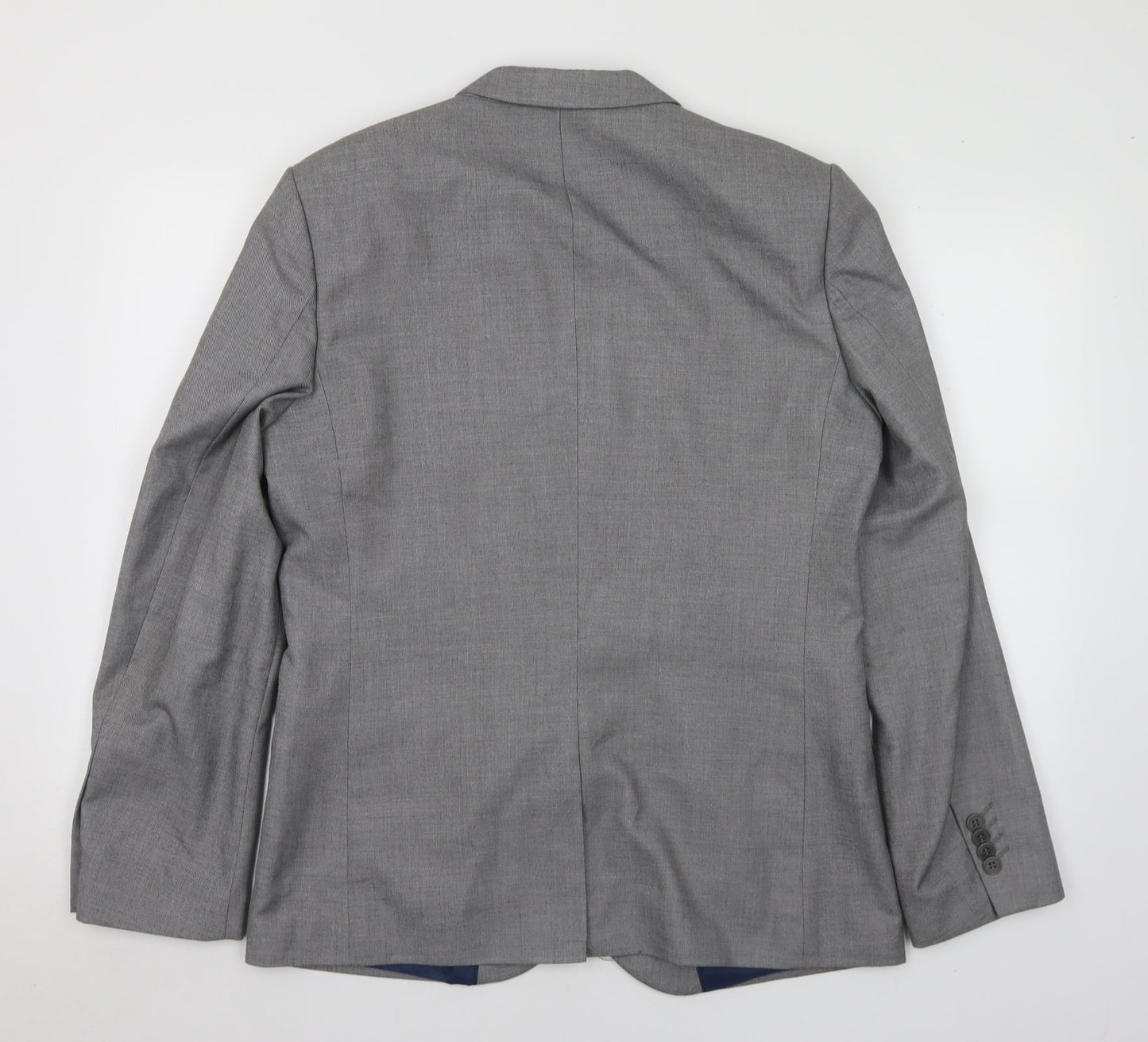 River Island Mens Grey Polyester Jacket Suit Jacket Size 40