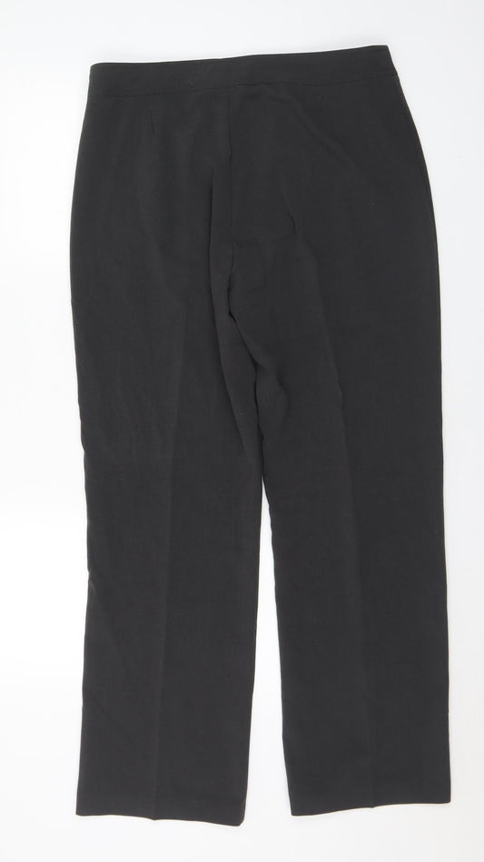 Trutex Womens Grey Polyester Trousers Size 30 in L30 in Regular Hook & Eye