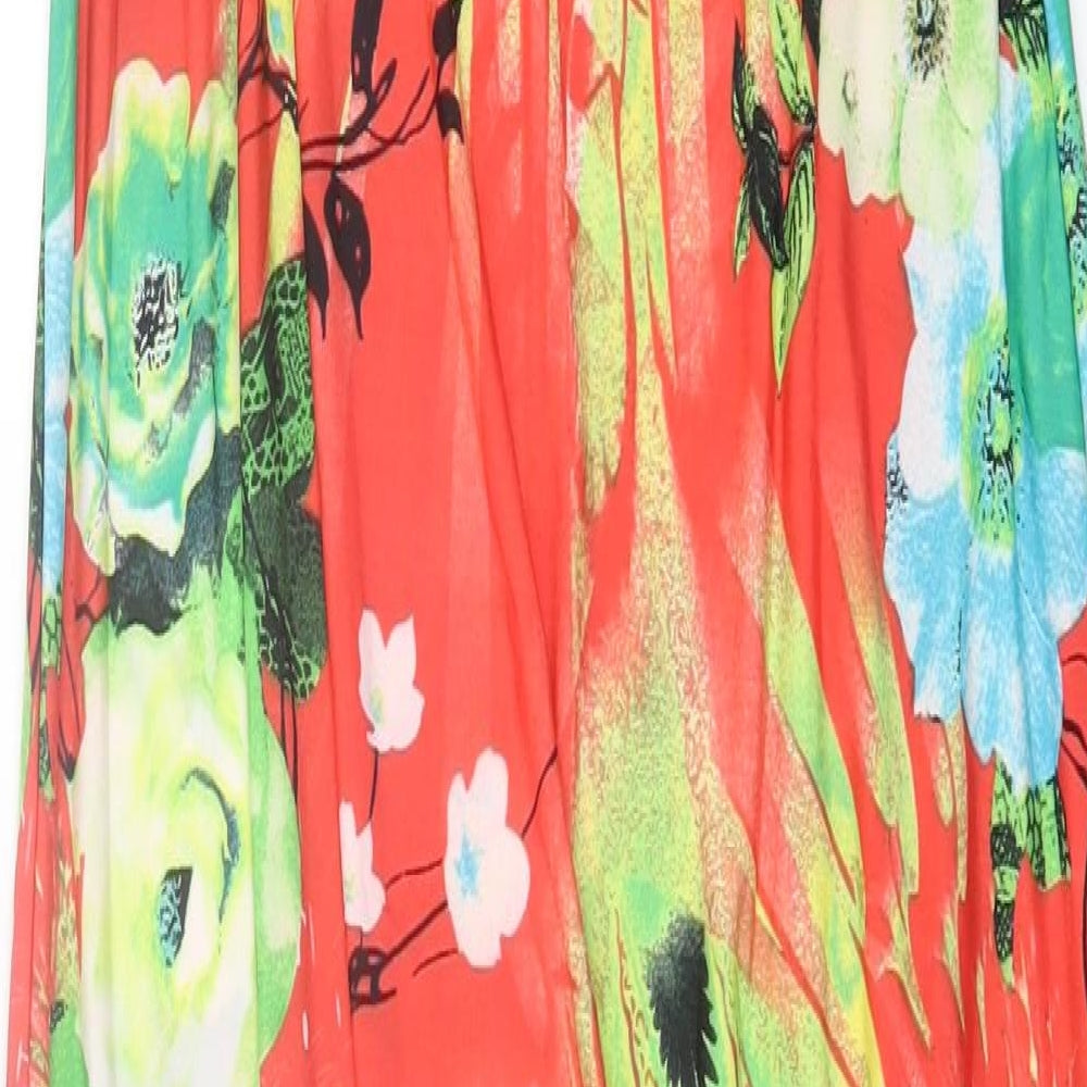 Portobello Punk Womens Multicoloured Floral Polyester A-Line Size S Off the Shoulder Pullover