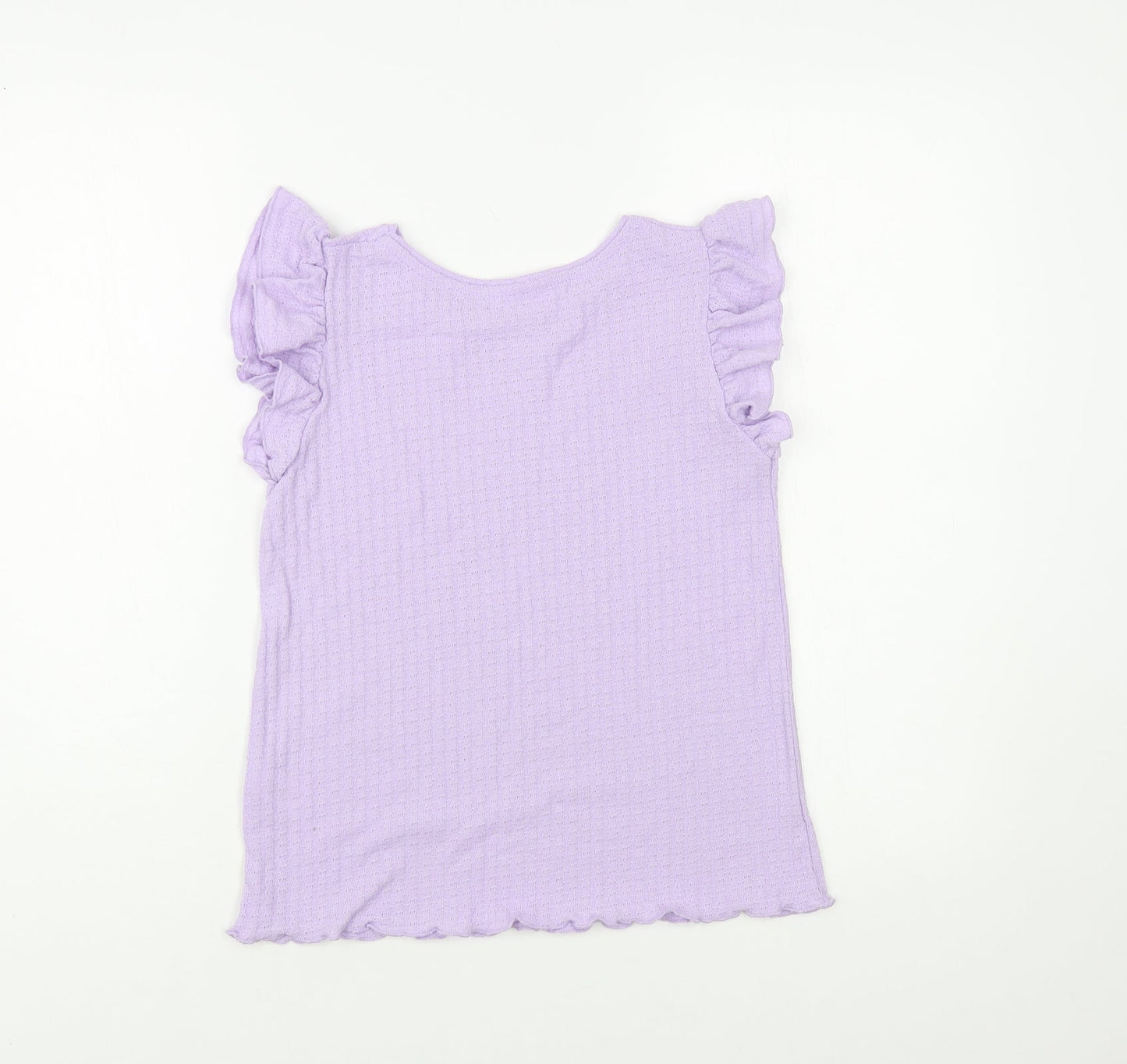 Dunnes Stores Womens Purple Polyester Basic T-Shirt Size S Crew Neck