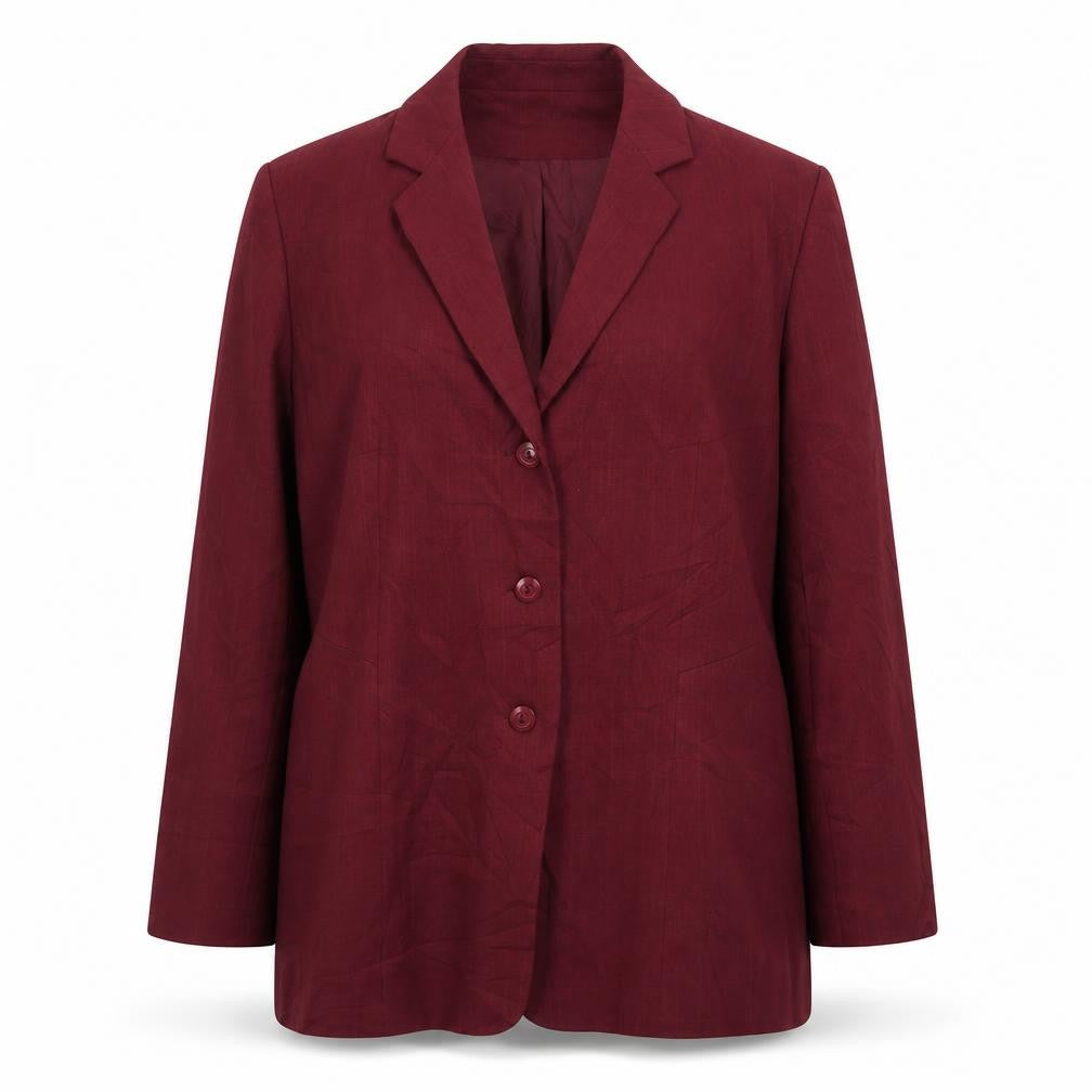 Classics Womens Red Polyester Jacket Suit Jacket Size 16