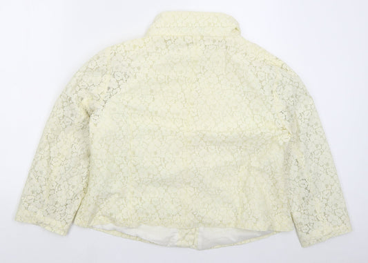 Dorothy Perkins Womens Ivory Jacket Size 22 Button