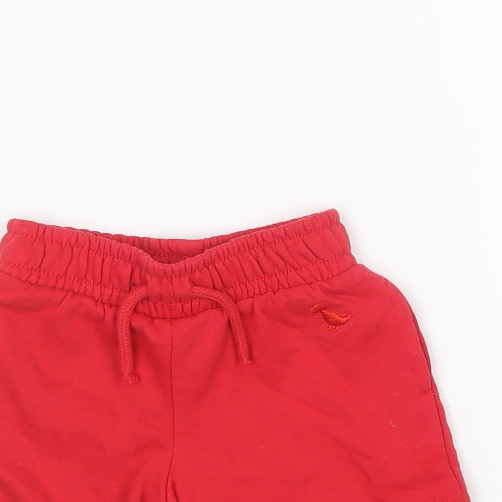 Dunnes Stores Baby Red Cotton Cropped Trousers Size 9-12 Months