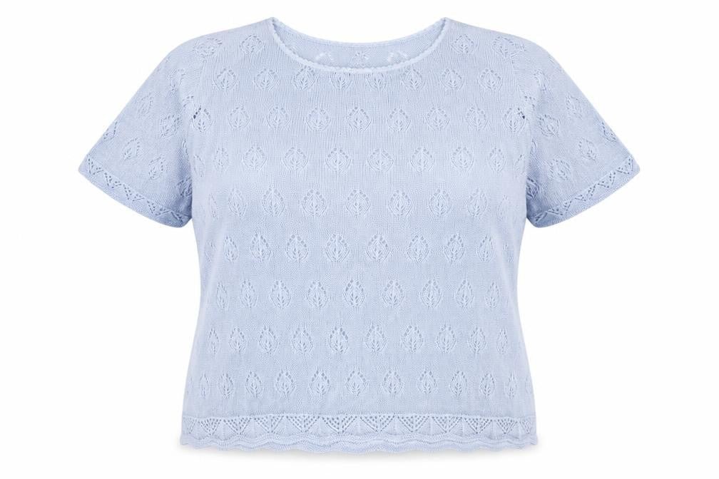 Marks and Spencer Womens Blue Round Neck Acrylic Pullover Jumper Size 18