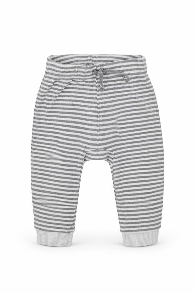 George Boys Grey Striped Cotton Jogger Trousers Size 6-9 Months Pullover - Winnie The Pooh