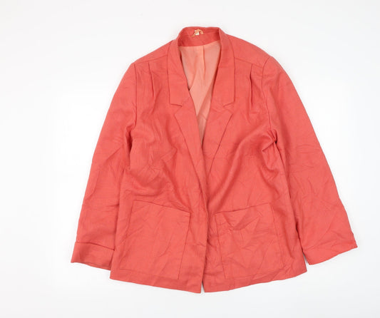 Preworn Womens Pink Jacket Blazer Size 12