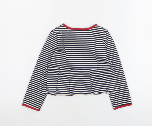 Mayoral Girls Blue Striped Jacket Size 24 Months